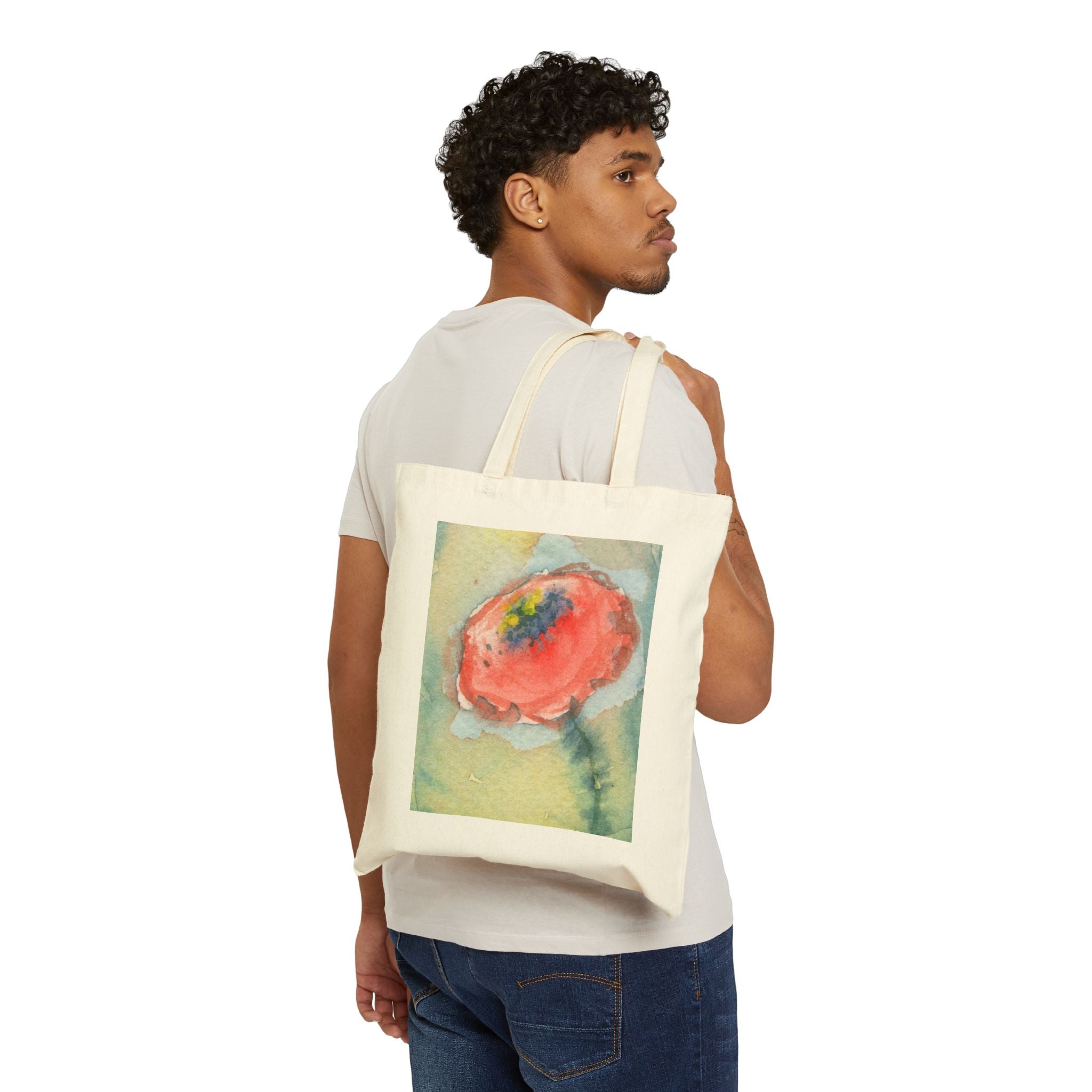 Poppy Cotton Canvas Tote Bag