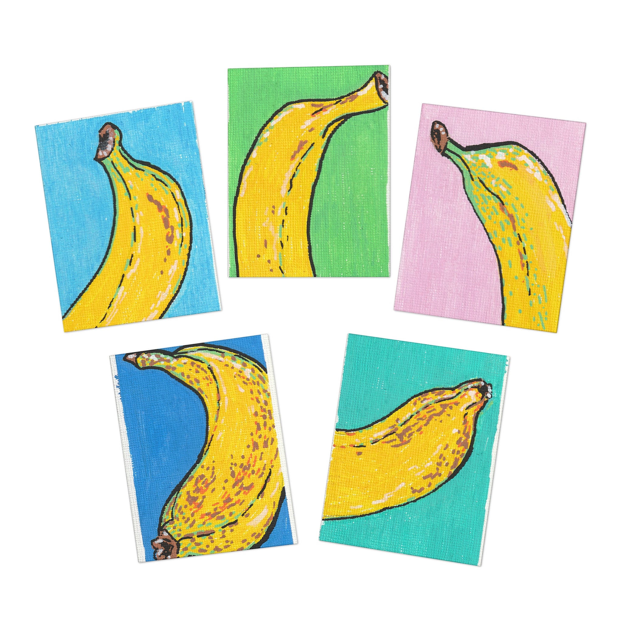 Banana Art Greeting Cards (5-Pack)