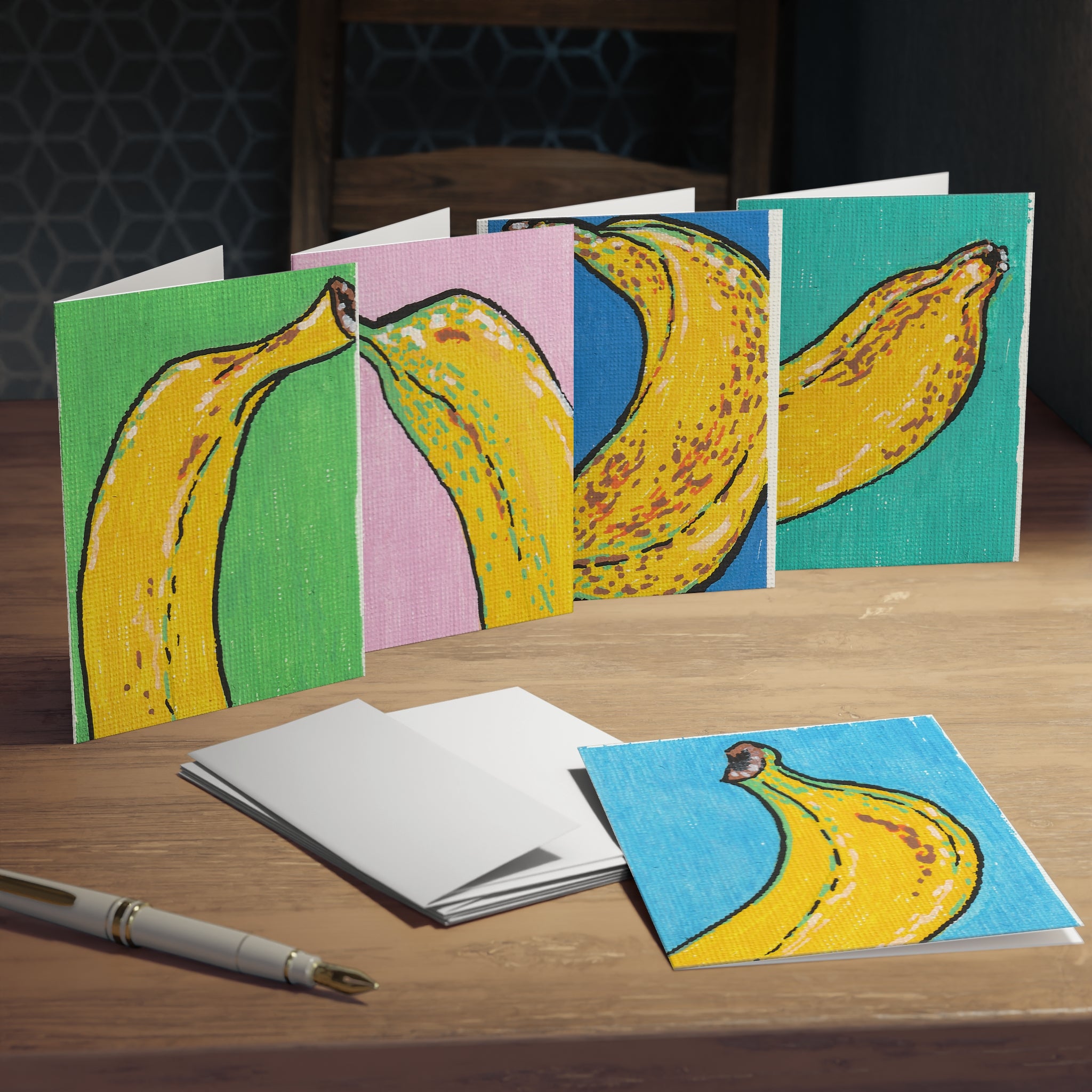 Banana Art Greeting Cards (5-Pack)