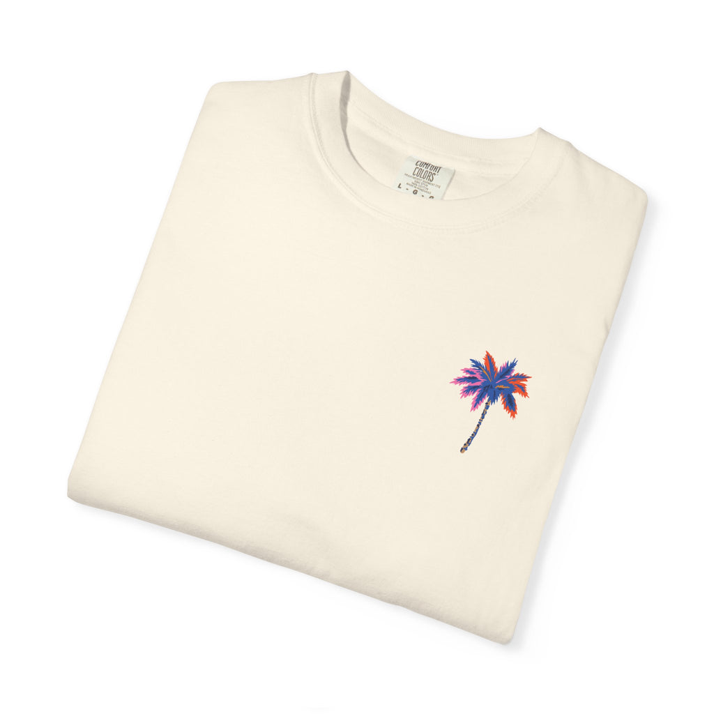Florida Vibes Palm Tree Shirt - Minimal Design Graphic Tee - Comfort Colors Ivory T-Shirt