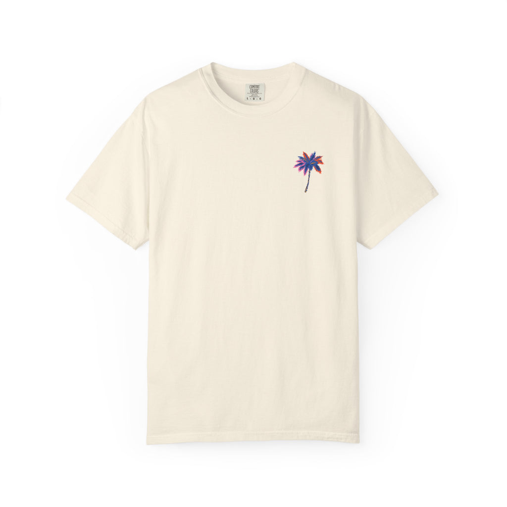 Florida Vibes Palm Tree Shirt - Minimal Design Graphic Tee - Comfort Colors Ivory T-Shirt