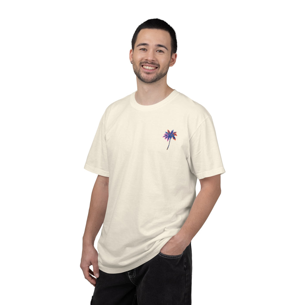 Florida Vibes Palm Tree Shirt - Minimal Design Graphic Tee - Comfort Colors Ivory T-Shirt