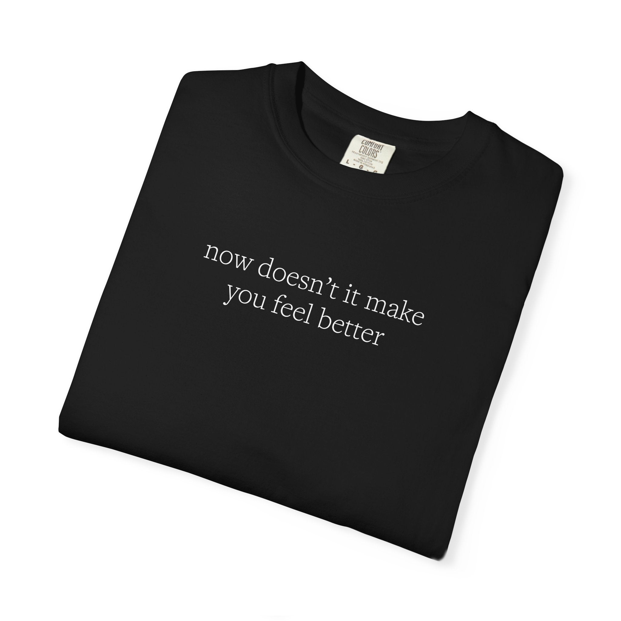 Now Doesn't It Make You Feel Better Shirt Nine Inch Nails Lyrics Comfort Colors Unisex T-Shirt in black